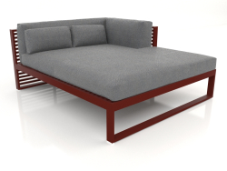 Sofá modular XL, sección 2 derecha (Rojo vino)