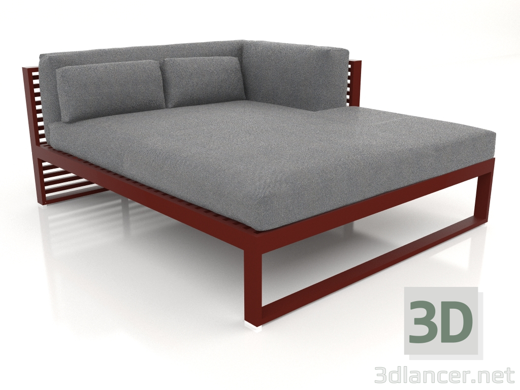 3d model Sofá modular XL, sección 2 derecha (Rojo vino) - vista previa