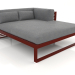 3d model Sofá modular XL, sección 2 derecha (Rojo vino) - vista previa