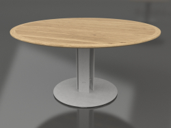 Table à manger Ø150 (Gris agate, bois Iroko)