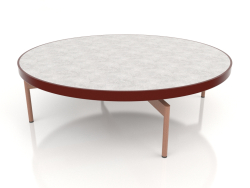 Table basse ronde Ø120 (Vin rouge, DEKTON Kreta)