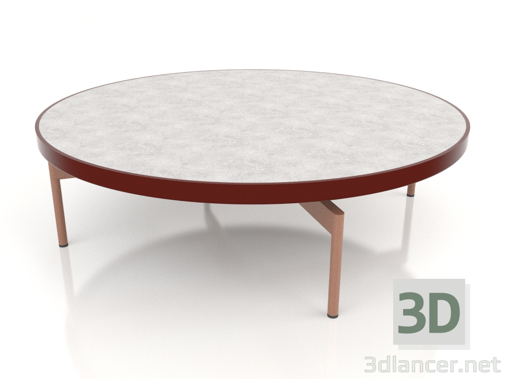 3d модель Стіл журнальний круглий Ø120 (Wine red, DEKTON Kreta) – превью