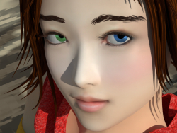 3D model of the character Yuna