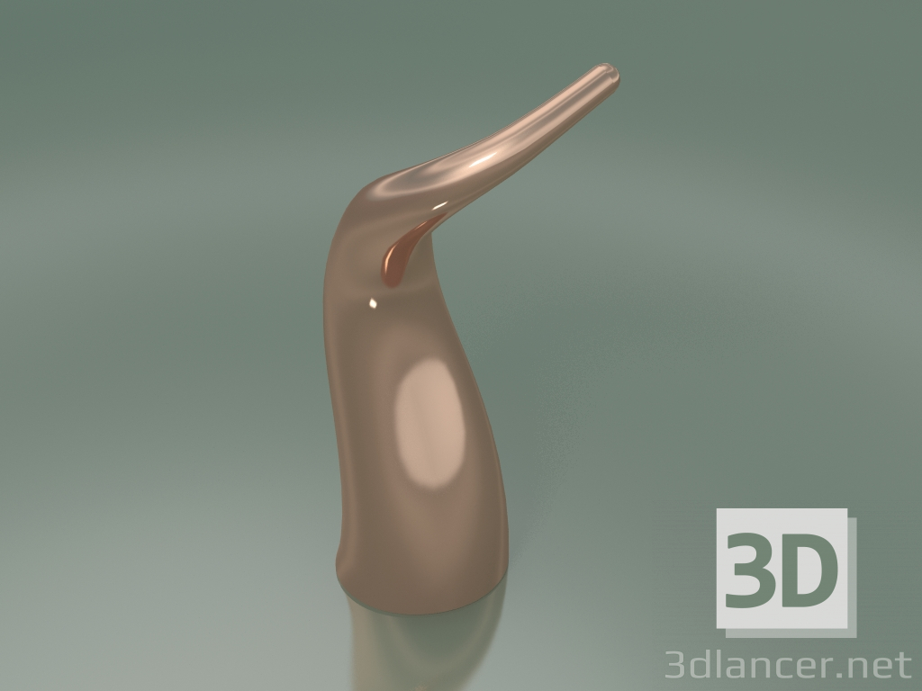 3d модель Статуэтка Ceramic Corno (Н 120см, Pink Gold) – превью