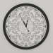 3d model Reloj de pared REFINADO (negro, 1,5m) - vista previa