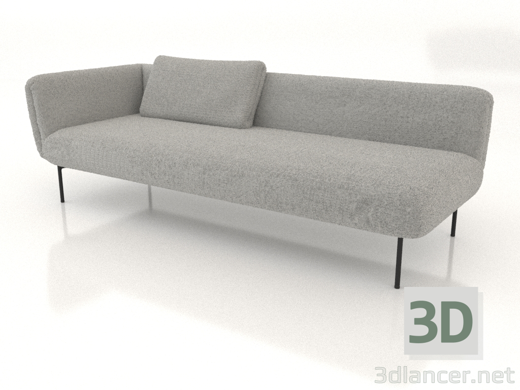 3D Modell Abschlusssofamodul 225 links (Option 1) - Vorschau