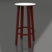 3d model Taburete alto (Rojo vino) - vista previa