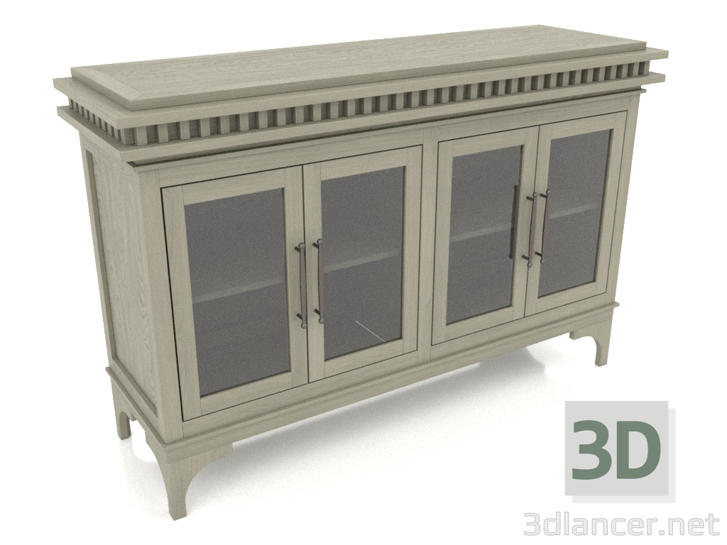 3d model Cómoda con puertas (2 secciones) - vista previa