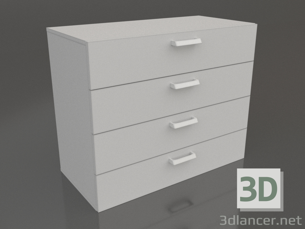 modello 3D Armadio da incasso LK-900 TYA-V 900 (con 4 cassetti) - anteprima modello 3D Armadio da incasso LK-900 TYA-V 900 (con 4 cassetti) - anteprima