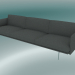 3D Modell Sofa 3,5-Sitzer Outline (Remix 163, Aluminium poliert) - Vorschau