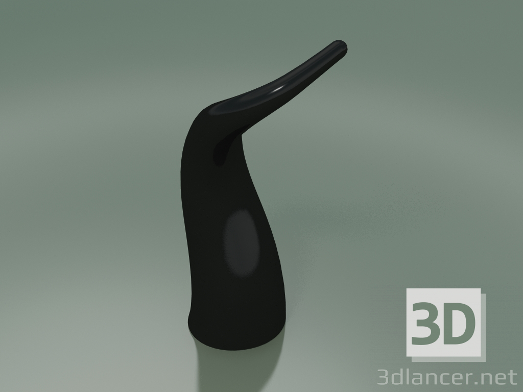 3d model Estatuilla Cerámica Corno (H 40cm, Negro) - vista previa