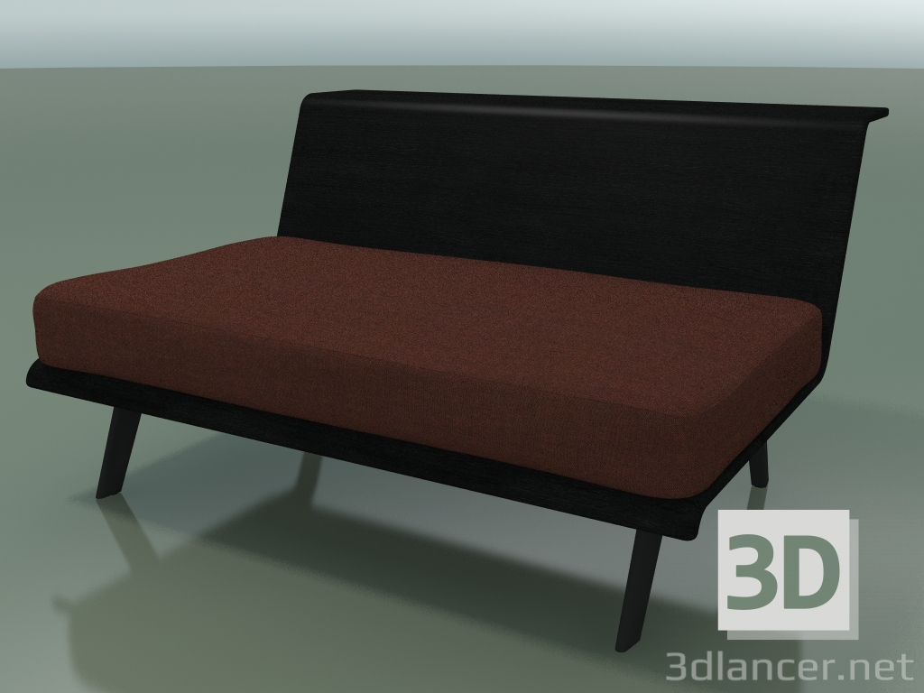 3d model Módulo central Lounge 4419 (L 120 cm, negro) - vista previa