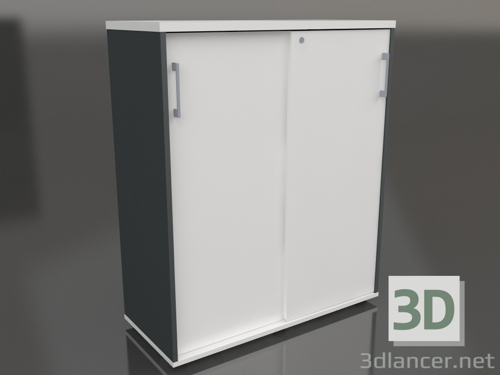 3D Modell Kleiderschrank mit Schiebetüren Standard MEA3P05 (1000x432x1189) - Vorschau