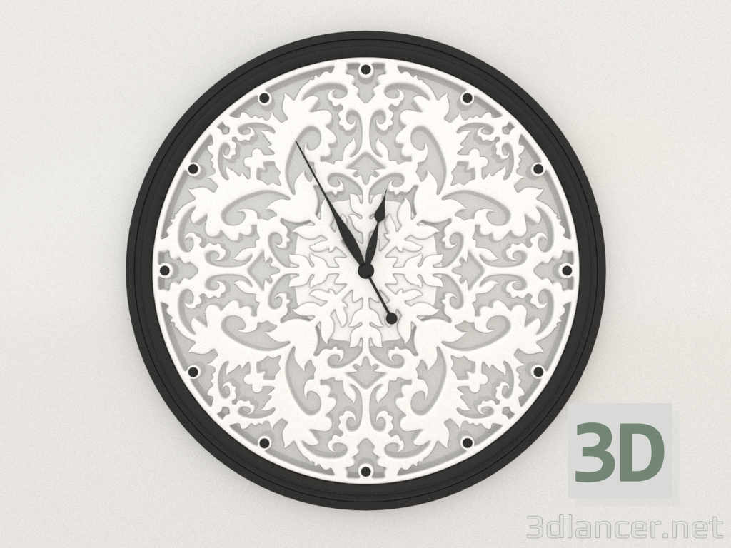 3D Modell Wanduhr REFINED (schwarz, 1,5m) - Vorschau