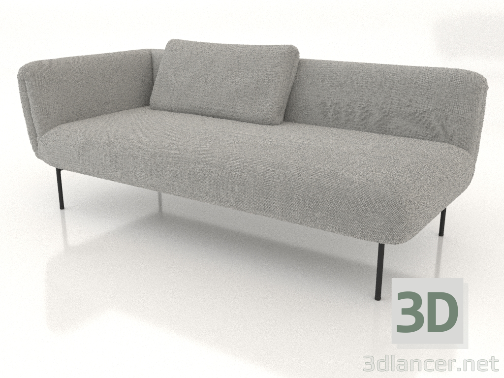 modello 3D Modulo divano terminale 190 sinistra (opzione 1) - anteprima