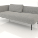 3d model End sofa module 190 left (option 1) - preview