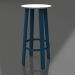 modèle 3D Tabouret haut (Gris bleu) - preview