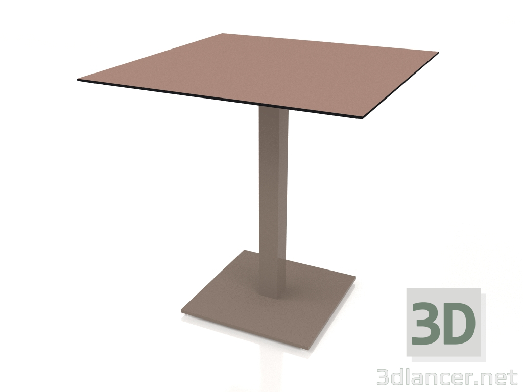 3d model Mesa de comedor con pata de columna 70x70 (Bronce) - vista previa