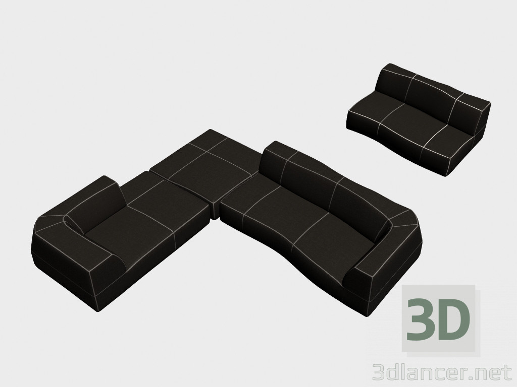 Modelo 3d sofás modulares Dobre - preview