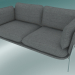 3D Modell Sofa Sofa (LN2, 84 x 168 H 75 cm, verchromte Beine, Hot Madison 724) - Vorschau