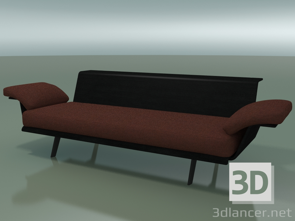 3d model Módulo central Lounge 4420 (L 180 cm, negro) - vista previa