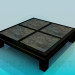 3d model Square low table - preview