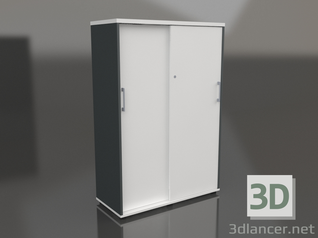 modello 3D Armadio con ante scorrevoli Standard A4P05 (1000x432x1481) - anteprima