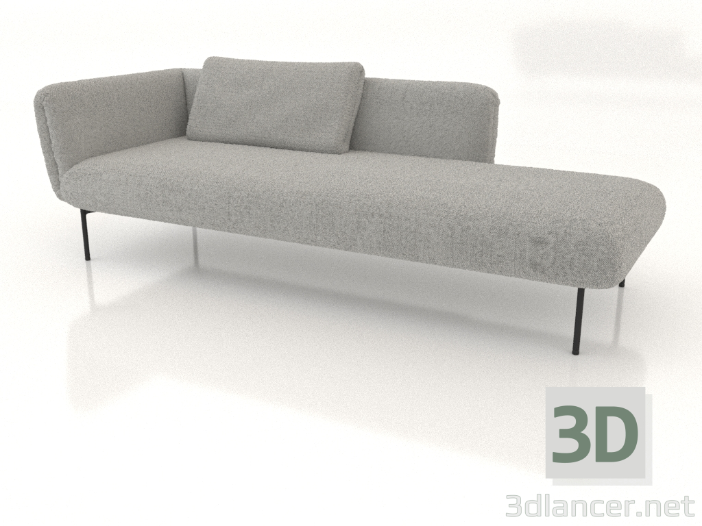 modello 3D Chaise longue 225 sinistra (opzione 1) - anteprima