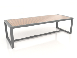Tavolo da pranzo con piano in vetro 268 (Antracite)