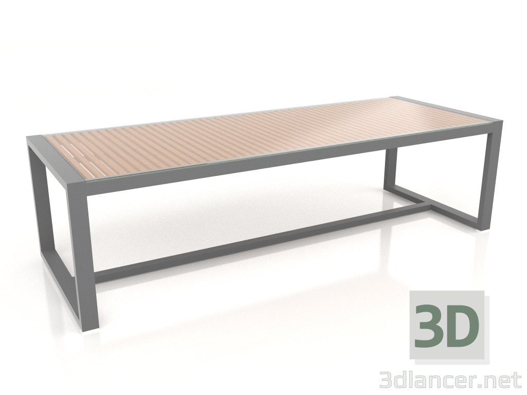 3d model Mesa de comedor con tapa de cristal 268 (Antracita) - vista previa