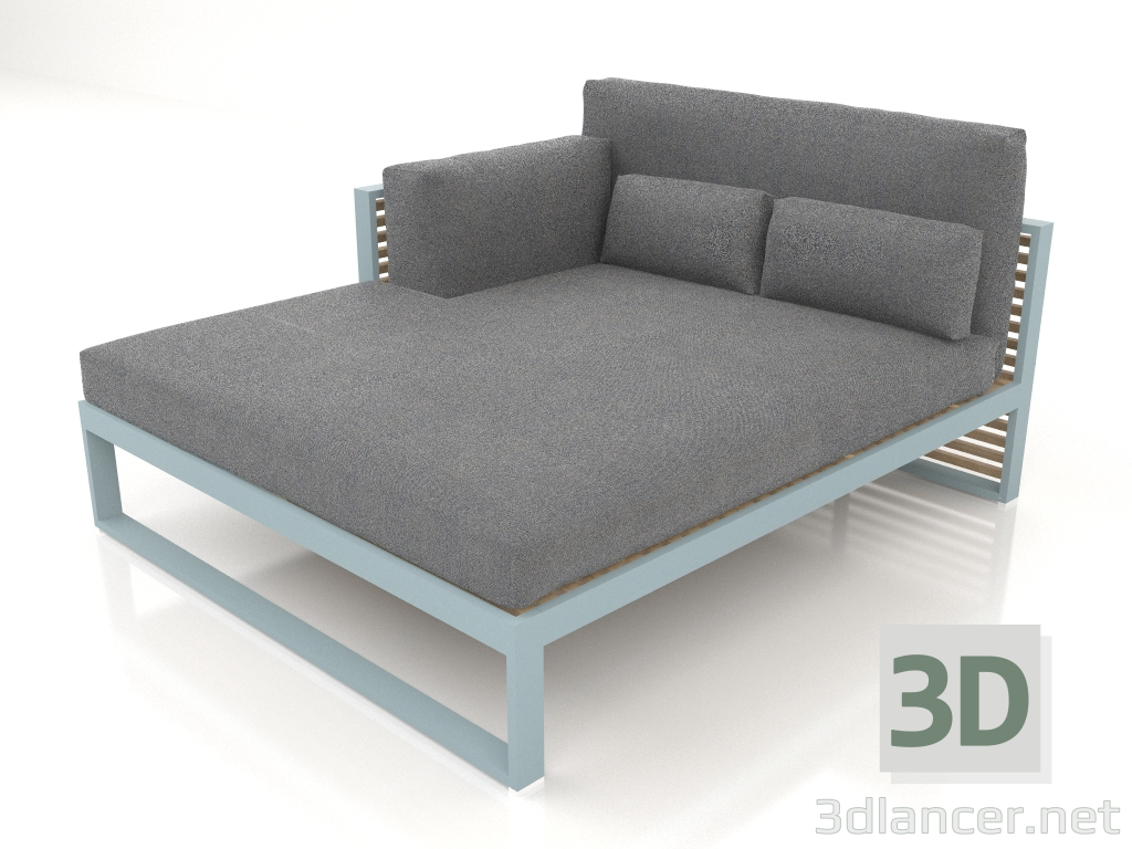 3D Modell XL-Modulsofa, Teil 2 links, hohe Rückenlehne (Blaugrau) - Vorschau