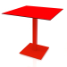 modèle 3D Table à manger sur pied colonne 70x70 (Rouge) - preview