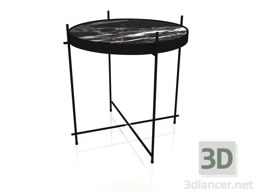 modèle 3D Table d'appoint Cupidon (Marbre Noir) - preview