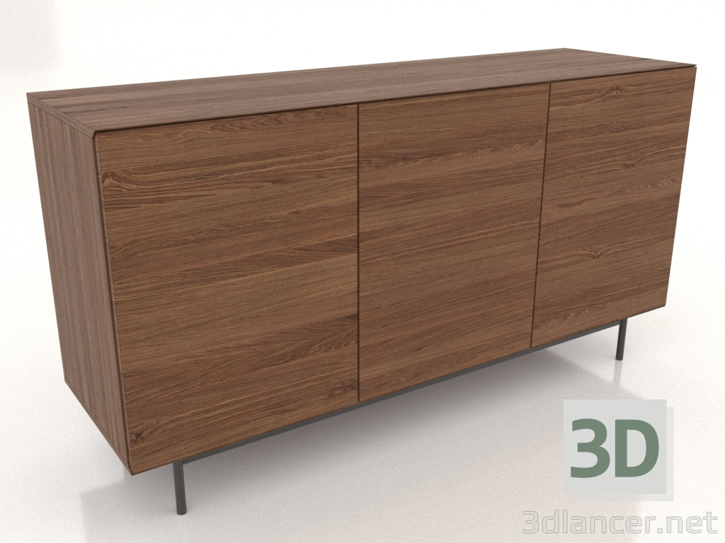 3D modeli Çekmeceli dolap 1 1500 mm (açık ceviz) - önizleme