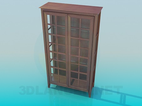 3D Modell Schrank-Vitrine - Vorschau