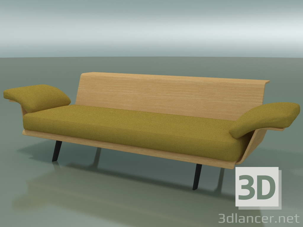 3D Modell Zentralmodul Lounge 4420 (L 180 cm, natürliche Eiche) - Vorschau