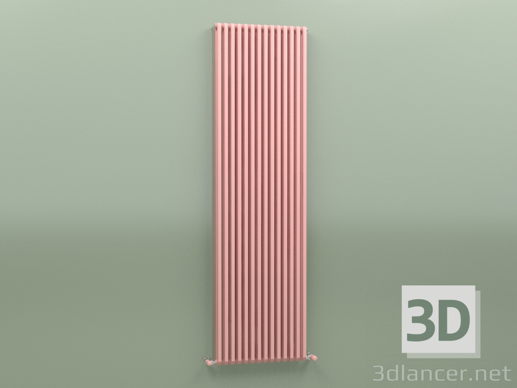 3d model Radiador SAX 2 (H 2000 14 EL, Rosa - RAL 3015) - vista previa