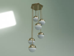 Lampada da soffitto Italian Globe Cascata 6 luci