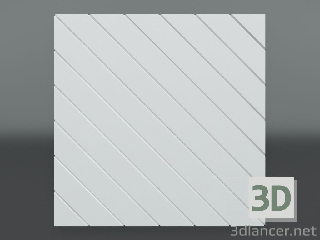 Modelo 3d Painel 3d de gesso P-609 - preview