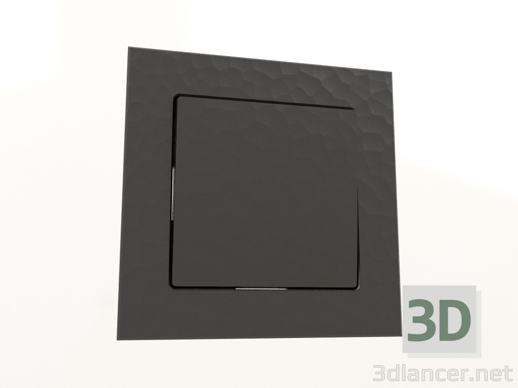 3d model Interruptor de una unidad (martillo negro) - vista previa