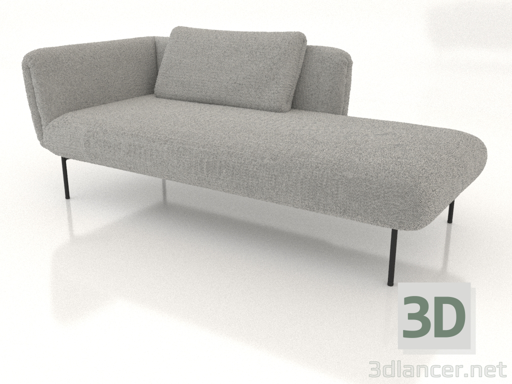 3D modeli Şezlong 190 kaldı (seçenek 1) - önizleme