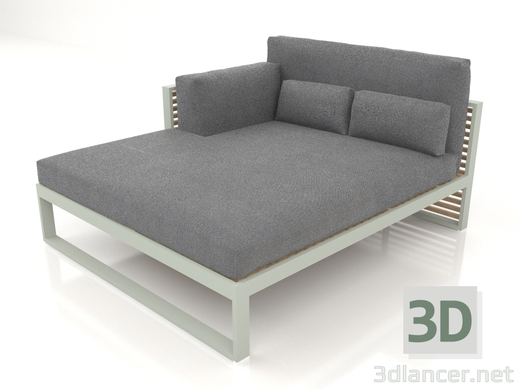 3d model Sofá modular XL, sección 2 izquierda, respaldo alto (Gris cemento) - vista previa