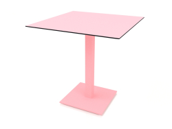 Mesa de jantar com perna de coluna 70x70 (rosa)