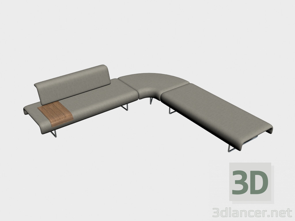 3D Modell Sofaecke Wolke - Vorschau