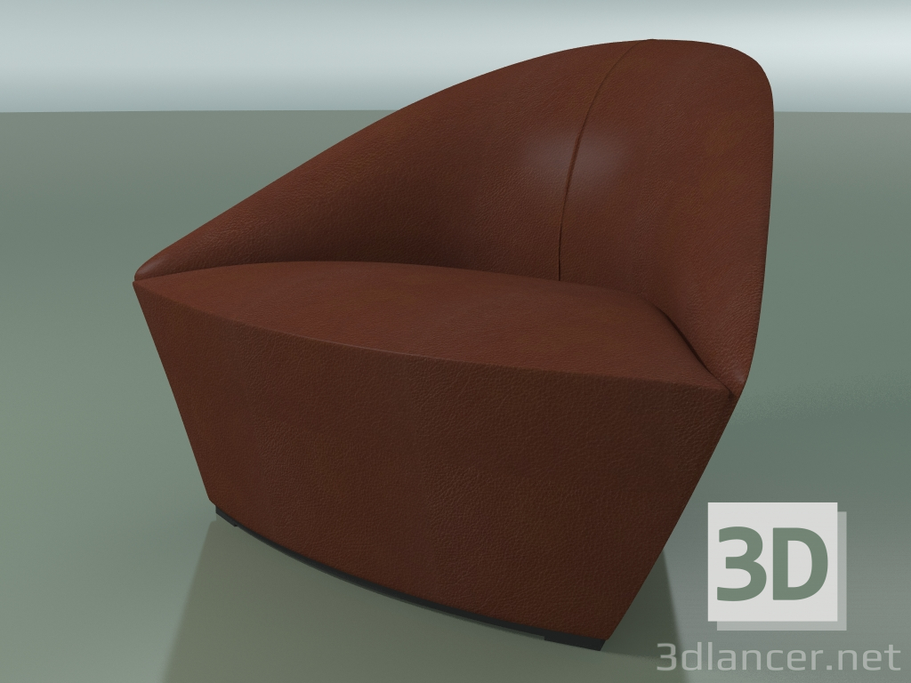 3d model Armchair 4302 (L-102.5 cm, leather upholstery) - preview