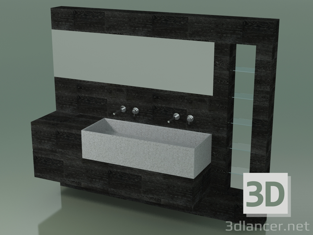 modello 3D Sistema di arredo bagno (D03) - anteprima