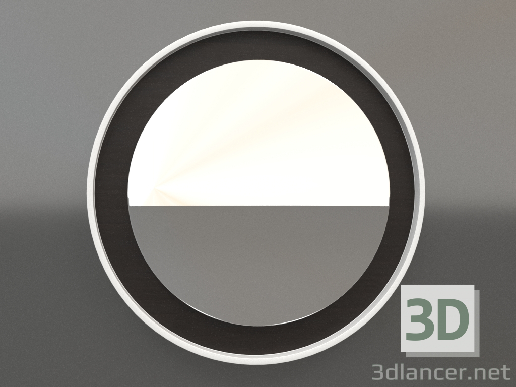 3d model Mirror ZL 19 (D=568, wood brown dark, white) - preview