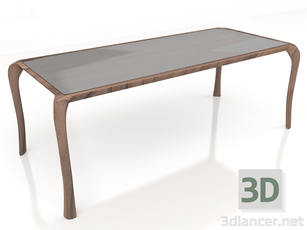 3d model Mesa de comedor Whity rectangular (vidrio) 213х96 - vista previa