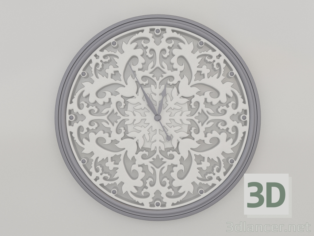 3D Modell Wanduhr REFINED (Silber, 1,5m) - Vorschau