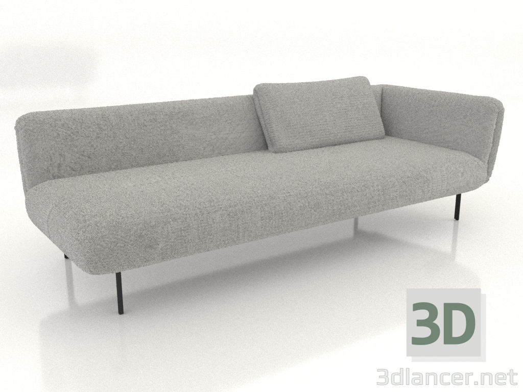 modello 3D Modulo terminale divano 225 destro (opzione 2) - anteprima